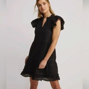 Vineyard Vines black eyelet dress